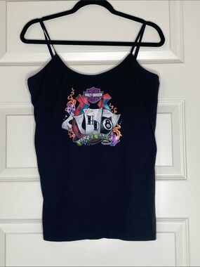 Y2K 2010 Harley-Davidson Lucky Lady🍀 Black Camisole
